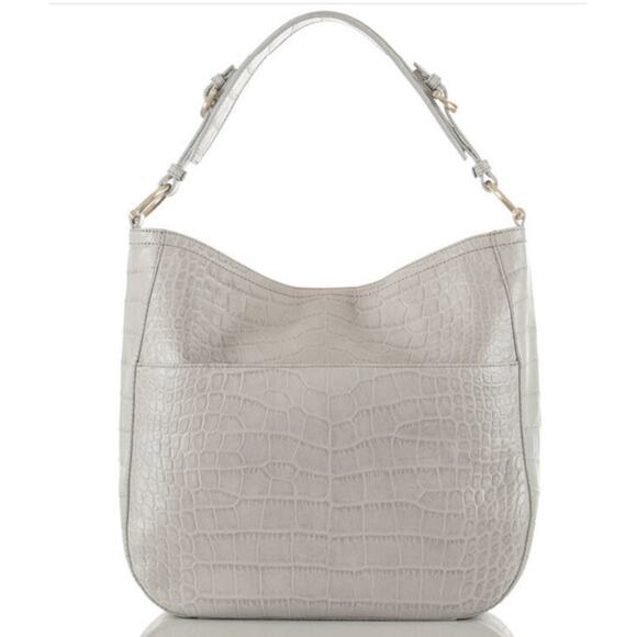 Brahmin Eva Savannah Dove shoulder bag large women tote Rare Exclusive B000511 - Picture 3 of 5